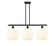 Ballston Three Light Island Pendant in Matte Black (405|516-3I-BK-G1217-12WV)