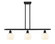 Ballston Three Light Island Pendant in Matte Black (405|516-3I-BK-G1217-6WV)