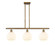 Ballston Three Light Island Pendant in Brushed Brass (405|516-3I-BB-G1217-8WV)