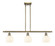 Ballston Three Light Island Pendant in Antique Brass (405|516-3I-AB-G1217-6WV)