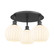 Ballston Three Light Semi-Flush Mount in Matte Black (405|516-3C-BK-G1217-8WV)