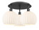 Ballston Three Light Semi-Flush Mount in Matte Black (405|516-3C-BK-G1217-10WV)