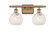 Ballston Two Light Bath Vanity in Brushed Brass (405|516-2W-BB-G1216-6WM)