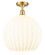 Ballston LED Semi-Flush Mount in Satin Gold (405|516-1C-SG-G1217-14WV)
