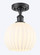 Ballston LED Semi-Flush Mount in Matte Black (405|516-1C-BK-G1217-8WV)