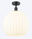 Ballston One Light Semi-Flush Mount in Matte Black (405|516-1C-BK-G1217-14WV)