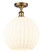 Ballston One Light Semi-Flush Mount in Brushed Brass (405|516-1C-BB-G1217-12WV)