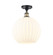 Ballston LED Semi-Flush Mount in Black Antique Brass (405|516-1C-BAB-G1217-12WV)