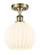 Ballston LED Semi-Flush Mount in Antique Brass (405|516-1C-AB-G1217-8WV)