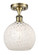 Ballston One Light Semi-Flush Mount in Antique Brass (405|516-1C-AB-G1216-8WM)