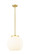Essex One Light Pendant in Brushed Brass (405|221-1S-BB-G1213-14CL)