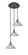 Ballston Three Light Pendant in Black Antique Brass (405|113B-3P-BAB-G132)