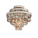 Dolcetti Three Light Semi Flush Mount in Champagne Leaf (68|142-33-CPL)