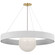 Arena LED Chandelier in Hand-Rubbed Antique Brass and White Glass (268|WS 5002HAB/WHT-WG)
