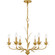 Maria Six Light Chandelier in Gold Leaf (10|MAA5027GFL)