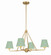 Xavier Four Light Chandelier in Vibrant Gold / Green (60|XAV-B9304-VG-GR)