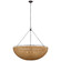Clovis LED Chandelier in Aged Iron and Natural Wicker (268|CHC 5639AI/NTW)