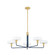Aston Five Light Chandelier in Aged Brass (428|H886805-AGB/SBL)