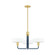 Aston Three Light Chandelier in Aged Brass (428|H886803-AGB/SBL)