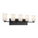Nola Five Light Vanity in Black/Glossy Opal Glass (347|VL57732-BK/GO)