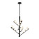 Juniper LED Chandelier in Black/Opal Glass (347|CH55530-BK/OP)