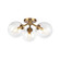 Cassia Three Light Semi-Flush Mount in Aged Gold/Clear Glass (452|SF549315AGCL)