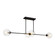 Cassia Four Light Linear Pendant in Matte Black/Clear Glass (452|LP549448MBCL)