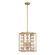 Birch Four Light Pendant in Warm Brass (51|3-4197-4-322)
