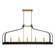 Sheffield Five Light Linear Chandelier in Matte Black w/Warm Brass (51|1-7804-5-143)