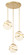 Atlys Three Light Pan Pendant in Spring Gold Leaf (7|5433-853)