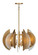 Saint Martin Eight Light Chandelier in Ashen Gold (7|3464-788)