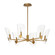 Armory Six Light Chandelier in Natural Aged Brass (16|32356CLNAB)