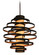 Vertigo Three Light Chandelier in Bronze And Gold Leaf (68|113-76-BRL/GL)