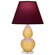 Small Double Gourd One Light Accent Lamp in Sunset Yellow Glazed Ceramic w/Lucite (165|SU13P)