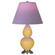 Small Double Gourd One Light Accent Lamp in Sunset Yellow Glazed Ceramic w/Antique Silver (165|SU12L)