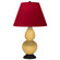 Small Double Gourd One Light Accent Lamp in Sunset Yellow Glazed Ceramic w/Deep Patina Bronze (165|SU11R)