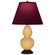 Small Double Gourd One Light Accent Lamp in Sunset Yellow Glazed Ceramic w/Deep Patina Bronze (165|SU11P)