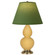 Small Double Gourd One Light Accent Lamp in Sunset Yellow Glazed Ceramic w/Antique Natural Brass (165|SU10G)