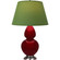 Double Gourd One Light Table Lamp in Sangria Glazed Ceramic w/Antique Silver (165|SA22G)