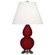Small Double Gourd One Light Accent Lamp in Sangria Glazed Ceramic w/Antique Silver (165|SA12X)
