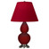 Small Double Gourd One Light Accent Lamp in Sangria Glazed Ceramic w/Antique Silver (165|SA12R)