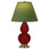 Small Double Gourd One Light Accent Lamp in Sangria Glazed Ceramic w/Antique Natural Brass (165|SA10G)