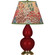 Small Double Gourd One Light Accent Lamp in Sangria Glazed Ceramic w/Antique Natural Brassed (165|SA10F)