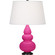 Small Triple Gourd One Light Accent Lamp in Razzle Rose Glazed Ceramic w/Deep Patina Bronze (165|RZ31X)