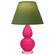Small Double Gourd One Light Accent Lamp in Razzle Rose Glazed Ceramic w/Lucite (165|RZ13G)