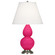 Small Double Gourd One Light Accent Lamp in Razzle Rose Glazed Ceramic w/Antique Silver (165|RZ12X)