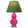 Small Double Gourd One Light Accent Lamp in Razzle Rose Glazed Ceramic w/Antique Silver (165|RZ12G)