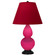 Small Double Gourd One Light Accent Lamp in Razzle Rose Glazed Ceramic w/Deep Patina Bronze (165|RZ11R)