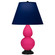 Small Double Gourd One Light Accent Lamp in Razzle Rose Glazed Ceramic w/Deep Patina Bronze (165|RZ11N)