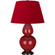 Double Gourd One Light Table Lamp in Ruby Red Glazed Ceramic w/Deep Patina Bronze (165|RR21R)
